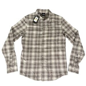 Under Armour Flannel Shirt Mens Small  Snap Flex Fitted